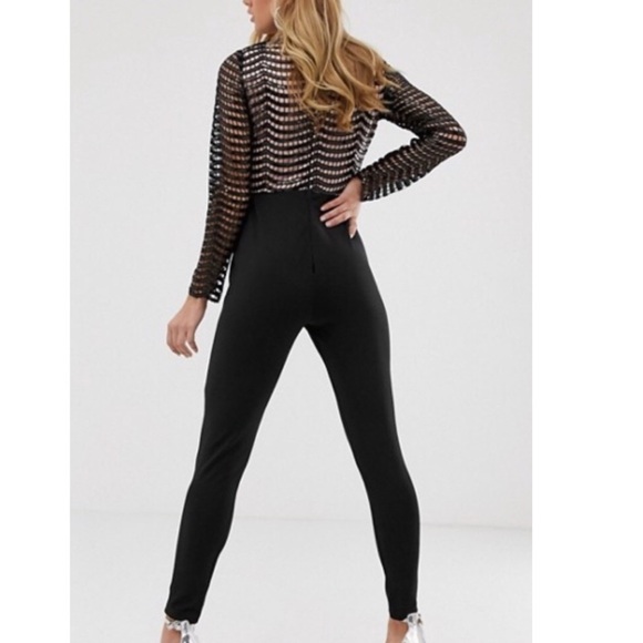 RARE LONDON/NASTY GAL Black Jumpsuit Size Small - Picture 3 of 6